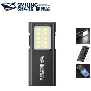 微笑鯊正品 TIP065 COB迷你強光工作燈 小手電筒 帽夾燈 Type-C掛脖燈 帶筆夾扣 超輕便攜登山釣魚夜跑閱讀