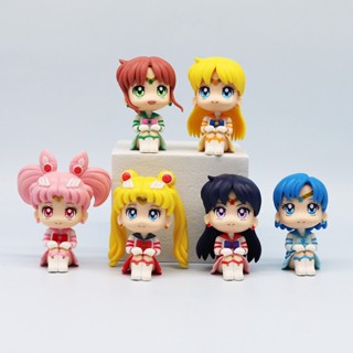現貨 6款整套 動漫 美少女戰士 Sailor Moon 月野兔月亮水手水星金星火星Q版蛋糕裝飾公仔人偶模型娃娃手辦擺件