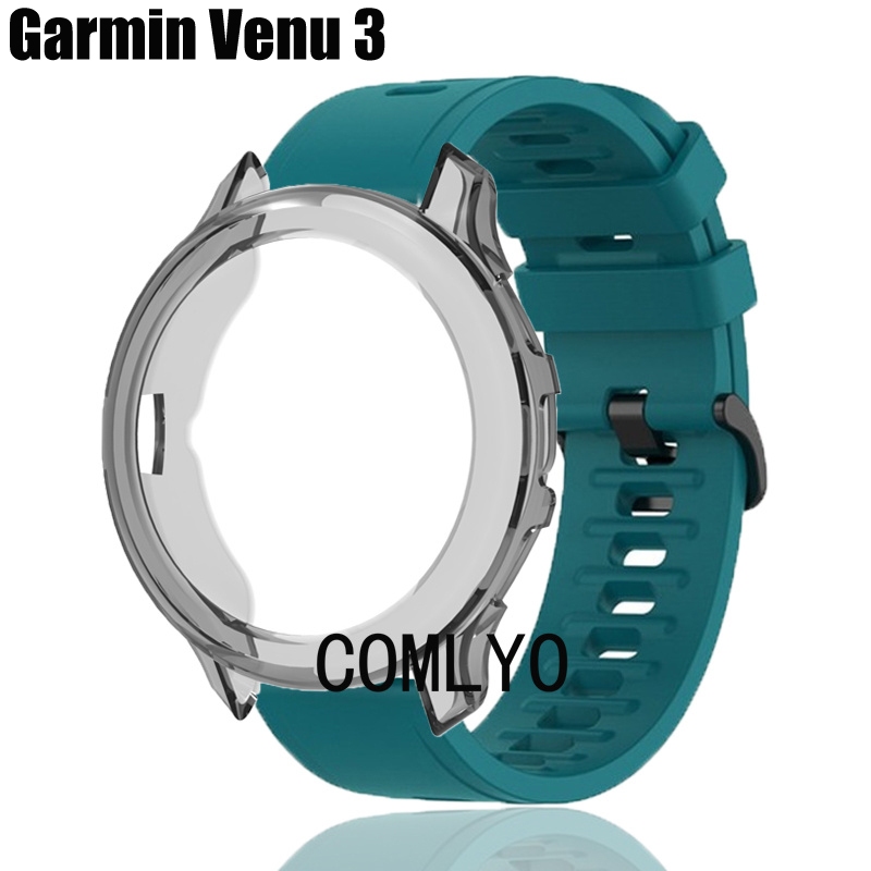 套裝 適用於 佳明 Garmin Venu 3 保護殼 + 錶帶 保護膜 venu3 智能手錶 矽膠 錶帶 軟膜 保護膜