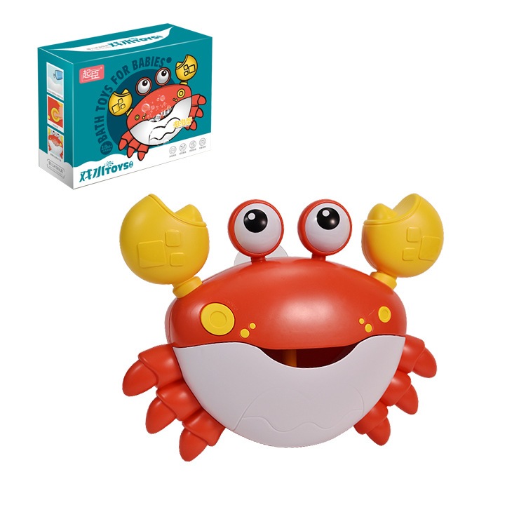 戲水螃蟹泡泡機玩具兒童浴室洗澡電動音樂螃蟹吐泡泡機