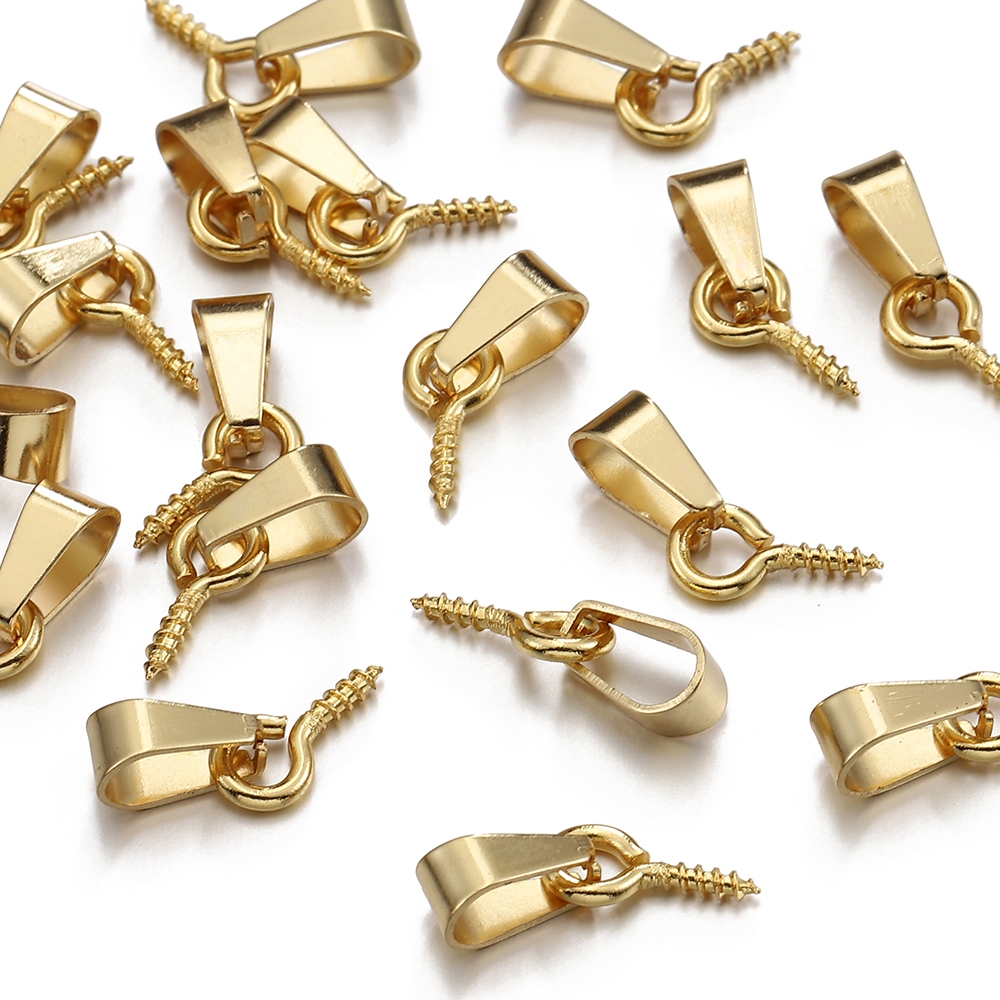 20 件裝不銹鋼螺絲眼針吊頂鑽珠末端吊墜吊飾連接器吊飾,用於珠寶製作組件 DIY 批發