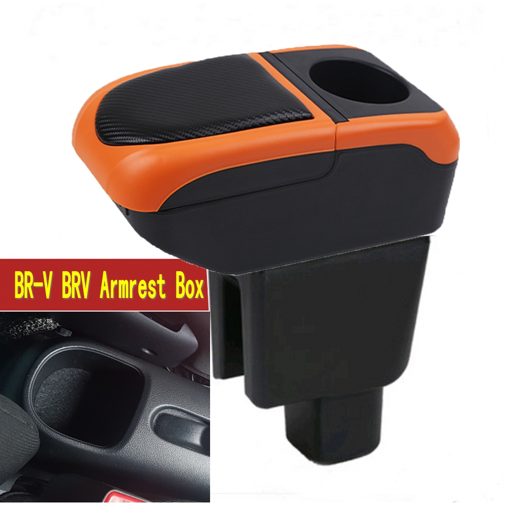 汽車 honda BR-V BRV honda mobilio ArmRest Box 中控台儲物肘托臂帶手機充電 US