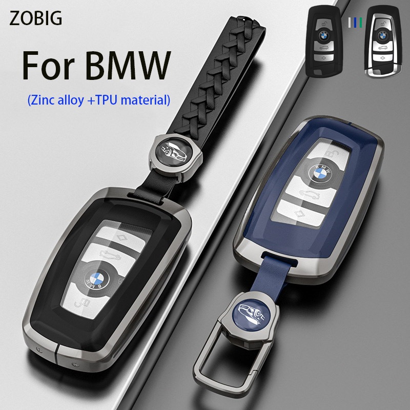 BMW Zobig 鋅合金適用於寶馬鑰匙扣蓋汽車鑰匙殼外殼帶鑰匙扣適合寶馬 GT3 GT5 X3 X4 1 2 3 4