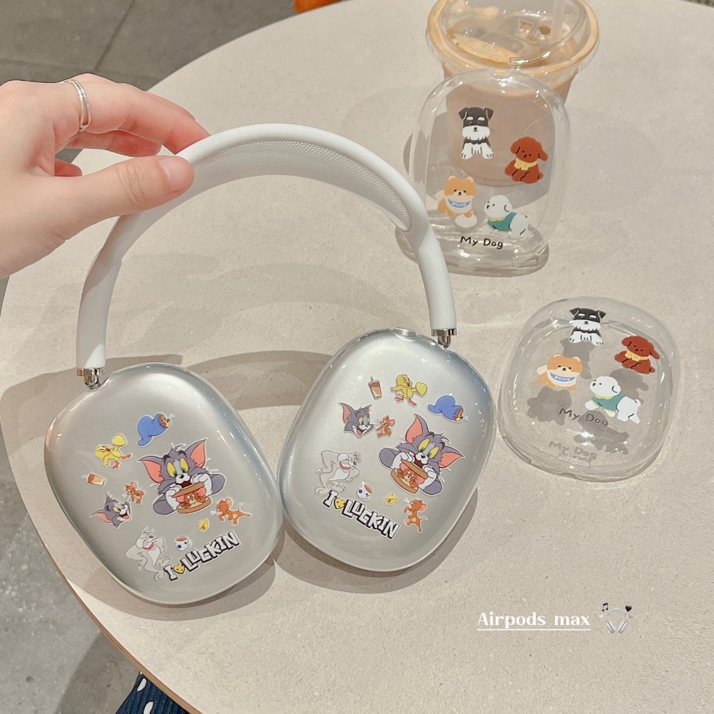 卡通創意貓和老鼠適用airpods max保護套矽膠軟殼蘋果頭戴式無airpods max耳機套