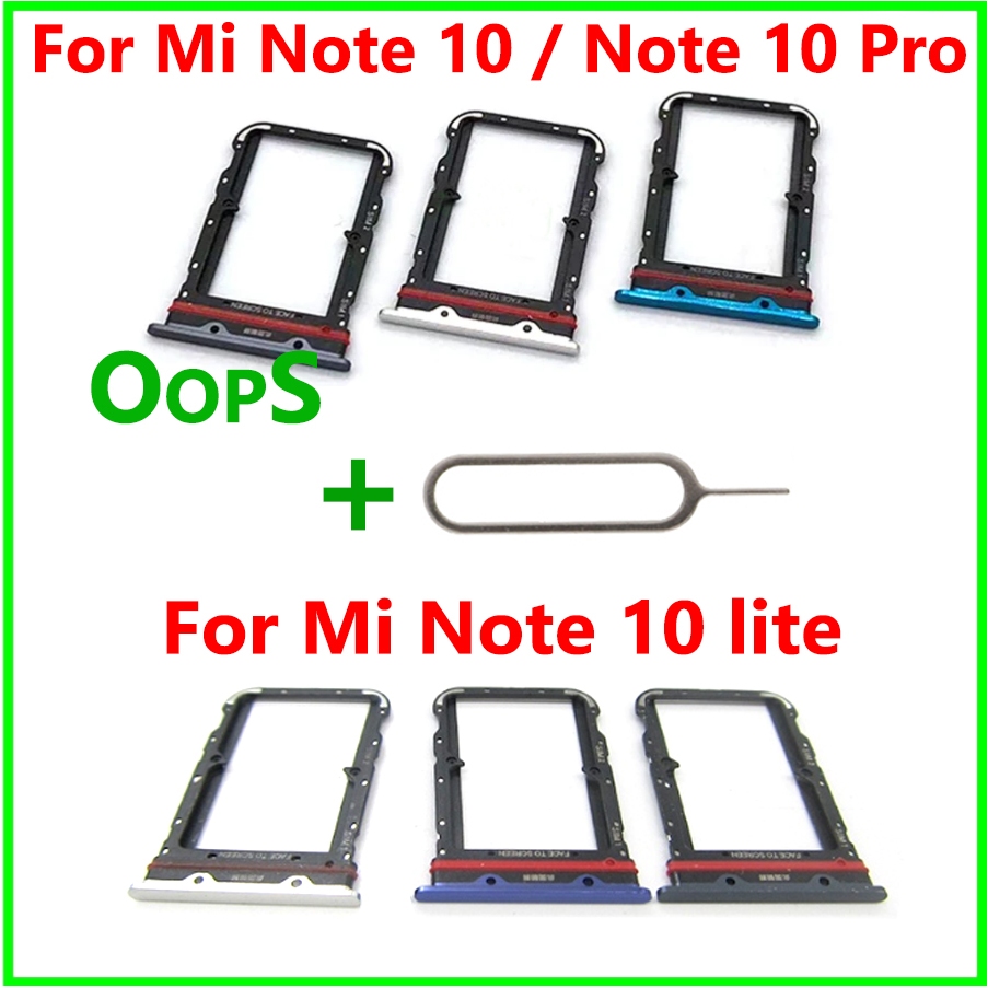 XIAOMI MI 用於小米 Mi Note 10 Pro Note10 Lite Sim 卡托盤插槽支架更換零件的 S