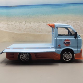 suzoki 4wd 車模 1:24 合金車 貨車模型 聲光迴力車 鈴木 carry 小卡車 小發財車 玩具車 桌面擺件