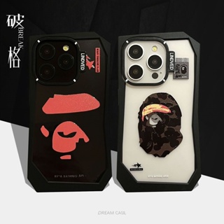 猿人猴不規則邊框適用iPhone15promax手機殼蘋果11/12/13/14Pro保護殼潮牌硬殼手機保護配件