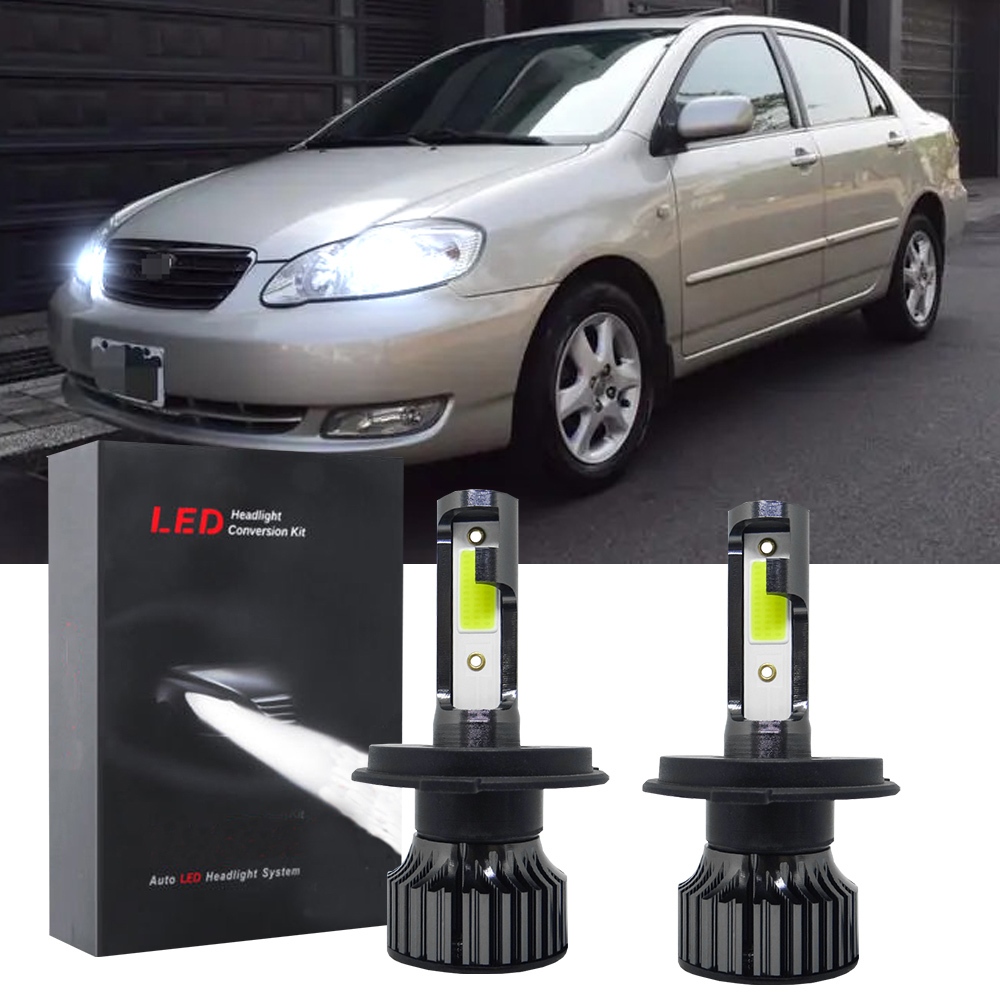 適用於豐田 Altis E120 2000-2006(100% 前照燈燈泡)2PCS 白色 12-32V 6000K L