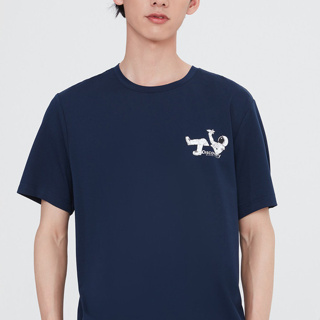 （100%現貨）純棉Discovery春夏短袖戶外太空人印花彈力舒適圓領男式T恤衫