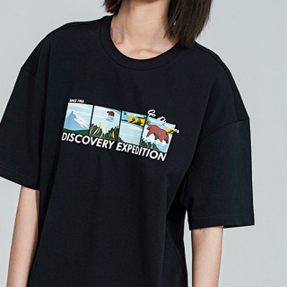 （100%現貨）Discovery戶外春夏新品男女通款短袖T恤寬鬆休閒印花情侶T恤