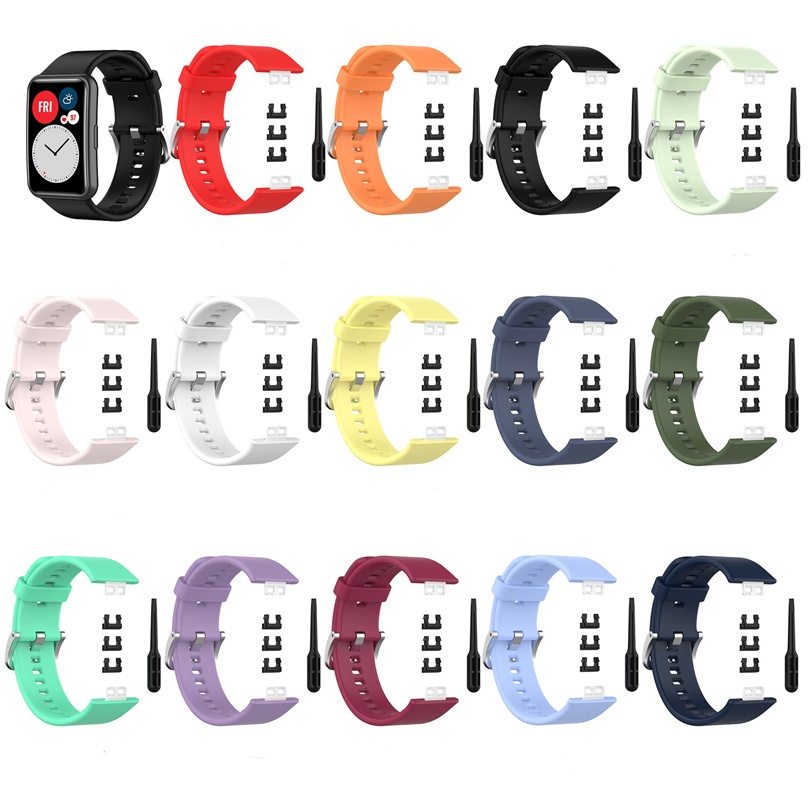 運動手錶皮帶錶帶矽膠錶帶適用於華為 FIT 軟手鍊