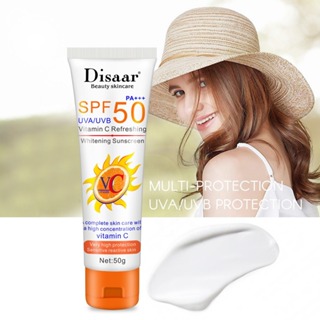 維他命c防曬保護美白太陽能紫外線輻射防曬身體霜控油spf50+保濕防曬霜spf50+