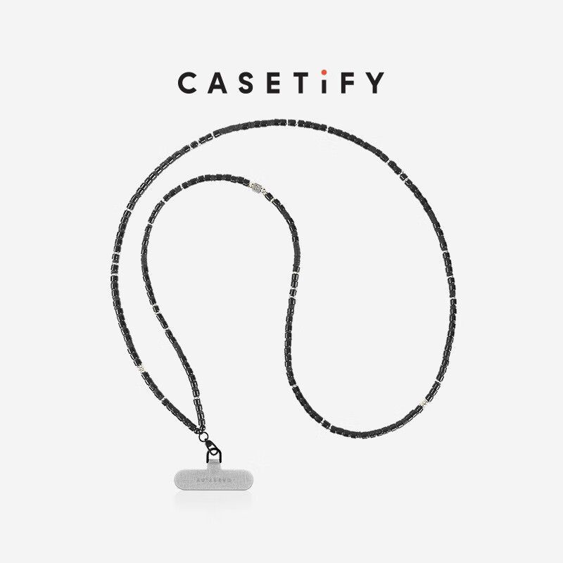 CASETiFY黑瑪瑙斜揹帶手機鏈斜跨肩帶手機殼掛繩小眾便攜百搭防掉