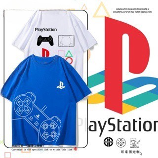 PS遊戲機playstation索尼ps4印花周邊短袖男女純棉百搭休閒T恤潮