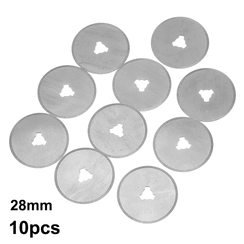 10 件裝 28 毫米圓形切割旋轉切割機補充刀片縫紉絎縫工具