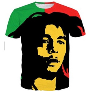 2024時尚男女t恤raggy Bob Marley令人驚嘆的短袖夏季3D數碼全身印花上衣