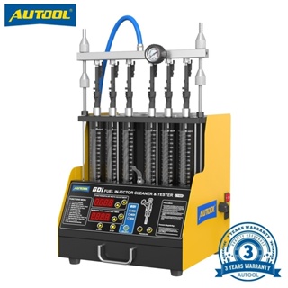 autool ct400 gdi 6缸噴油嘴清洗機 缸內直噴 高壓 /普通噴油嘴 汽修廠 超音波清洗 模擬噴油嘴噴