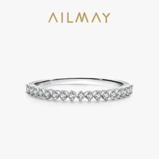 Ailmay 925 純銀簡單可堆疊手指戒指女士高階珠寶