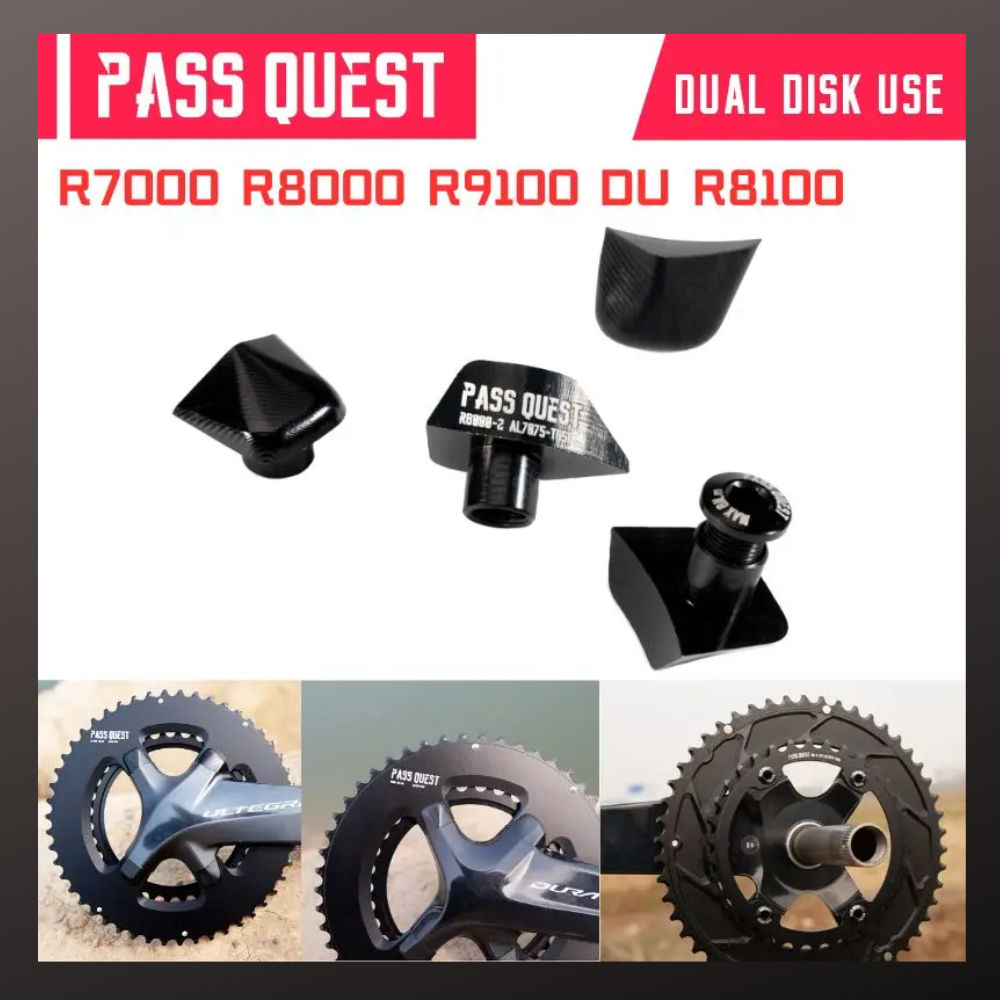 Pass QUEST 雙 1X/2X 螺栓改裝蓋適用曲柄美化螺絲 2Nuts R8000 R9100 R7000 R81