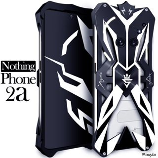 Zimon Metal case for Nothing phone (2A)保護手機殼鋁合金硬後蓋防震防摔時尚手機殼