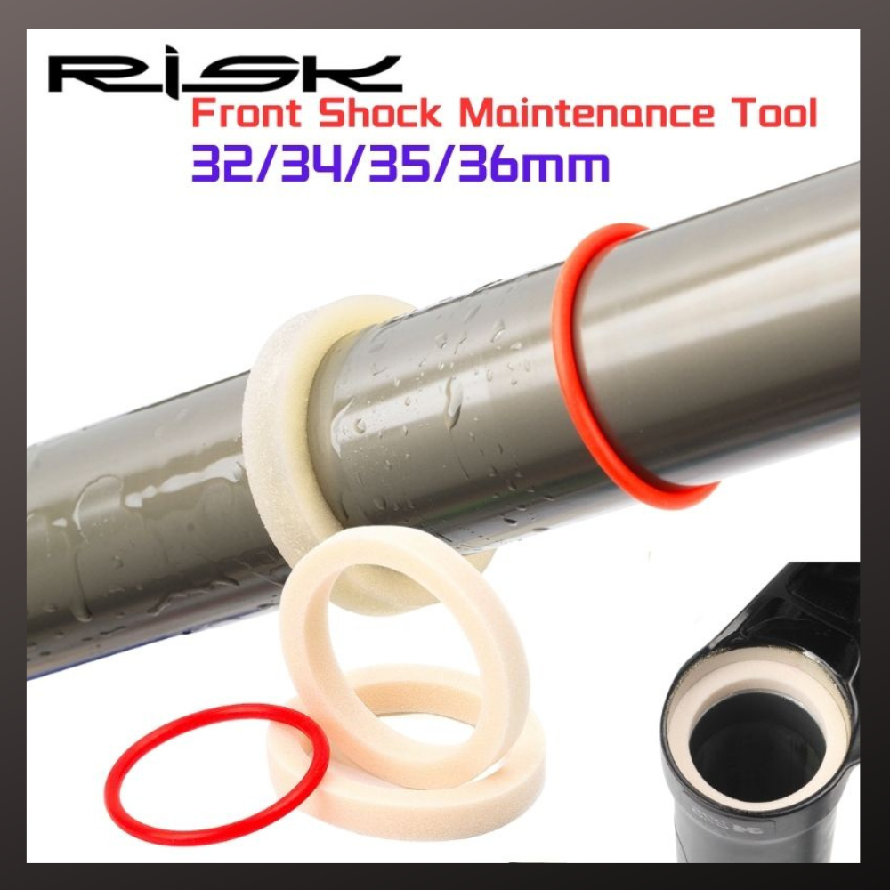 Risk 自行車海綿圈油封吸收密封帶環 32/34/35/36mm MTB 泡沫海綿行星 Fox Rockshox Ma