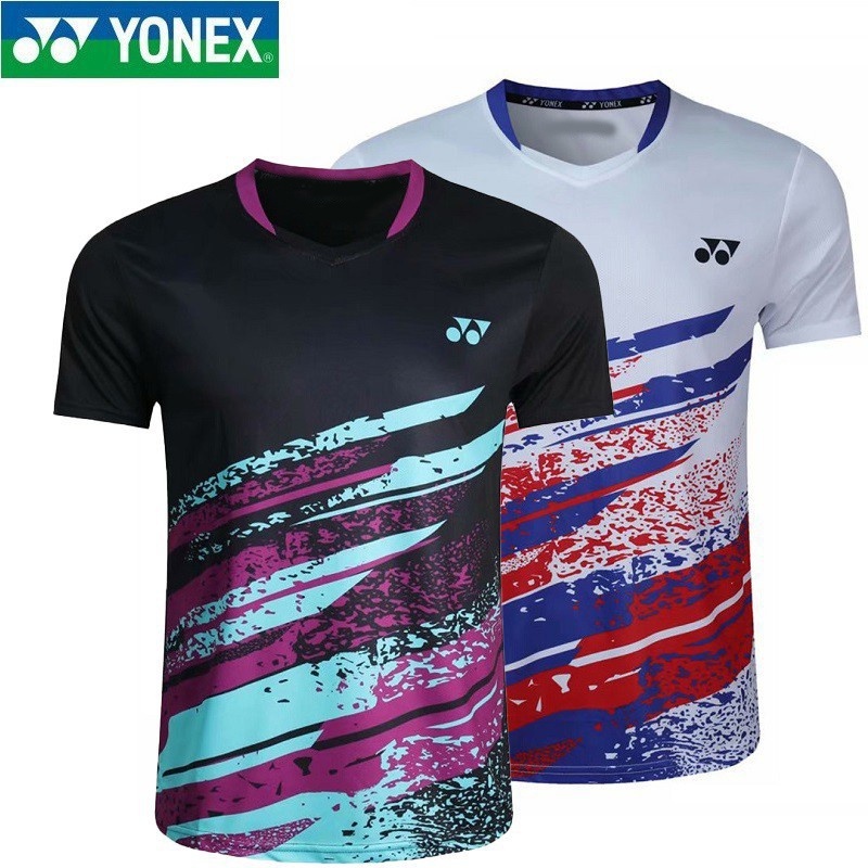 速乾球衣2024 Nex YONEX羽毛球衫運動T恤跑步訓練男女服裝