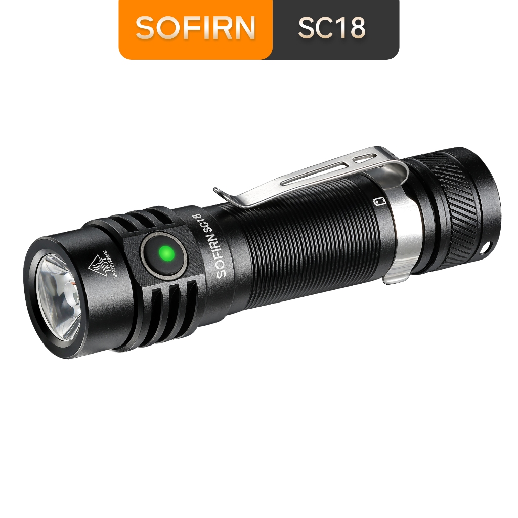 Sofirn SC18 USB C 型可充電手電筒, 緊急情況下的超亮小燈 ,20W 大功率 SST-40 LED, 最