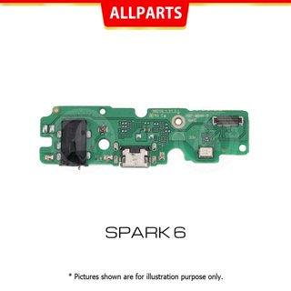 Tecno Spark 6 KE7 充電板排線 USB 充電器端口底座連接器零件的 ALLPARTS 更換