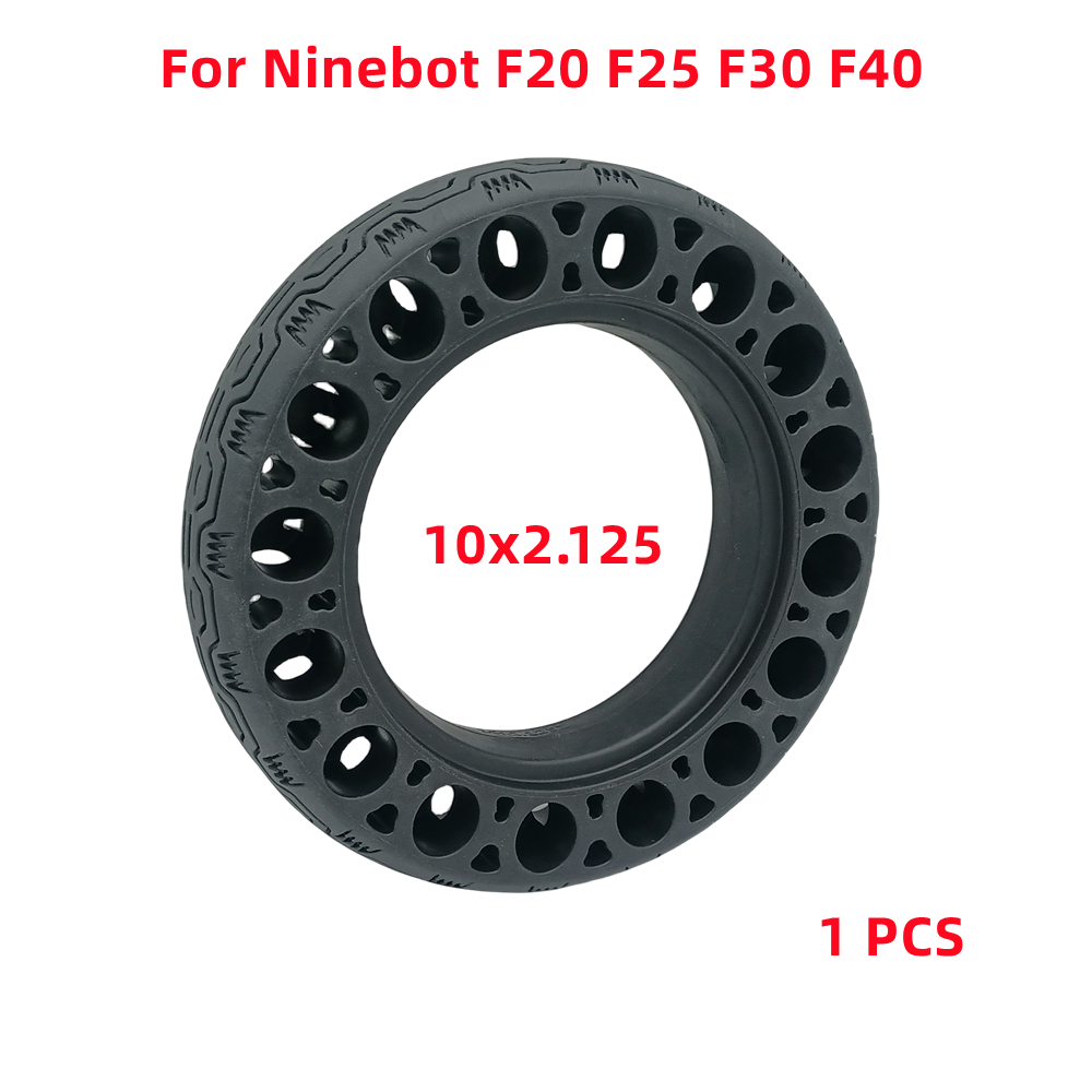 Ninebot F20 F25 F30 F40 電動滑板車非充氣防爆輪胎更換零件的 10x2.125 蜂窩實心輪胎