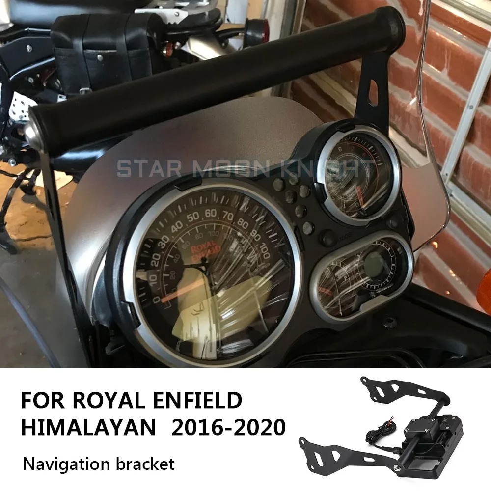 摩托車擋風玻璃支架手機手機 GPS 導航板支架適用於 ROYAL ENFIELD HIMALAYAN 2016 - 20