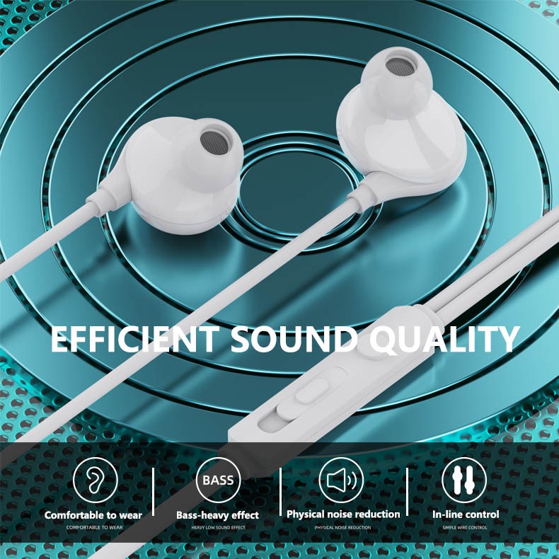 XIAOMI 最便宜的工廠可愛的有線耳機高保真立體聲入耳式帶麥克風耳機有線耳機用於華為小米