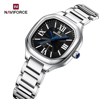 Naviforce 5042 奢侈品牌女士手錶石英女士手錶優雅不銹鋼手鍊女女孩時尚時鐘