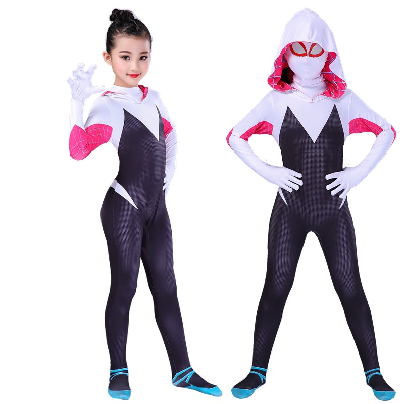 現貨 格溫女蜘蛛人 聖誕節 復仇者聯盟 超級英雄 cosplay角色扮演服 變裝派對 兒童交換生日禮物