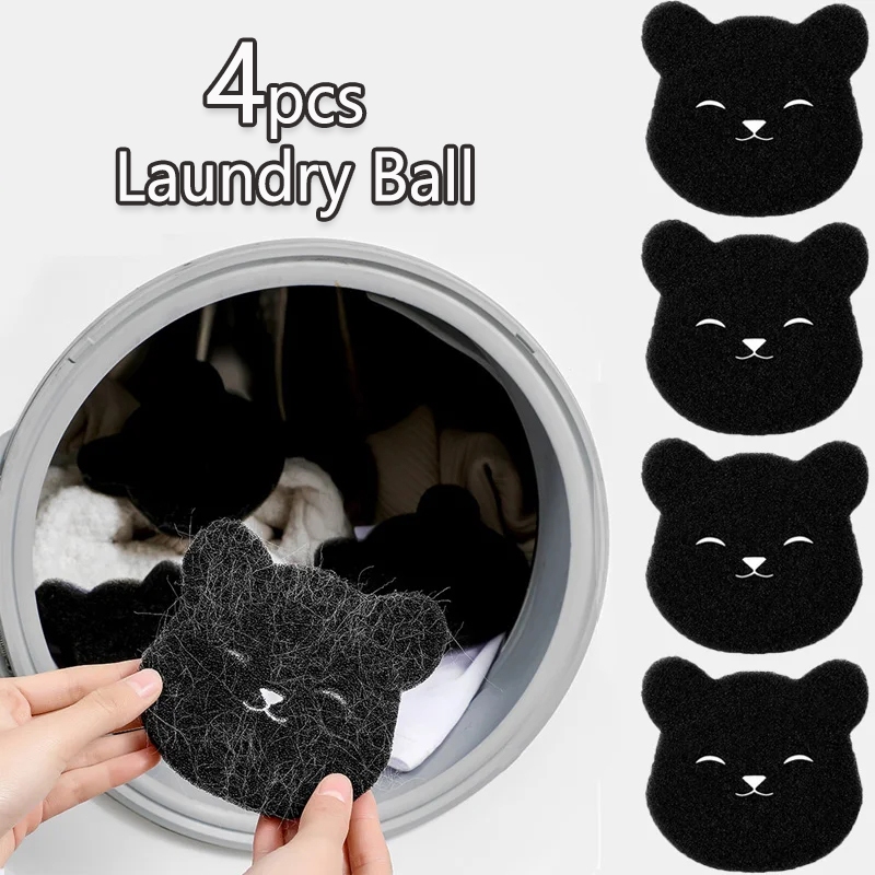 2 合 1 寵物脫毛器熊形洗衣球洗衣機棉絨捕手可重複使用衣服沙發貓狗毛髮清潔海綿