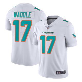 NFL邁阿密海豚Miami Dolphins橄欖球服17號Jaylen Waddle刺绣運動球衣