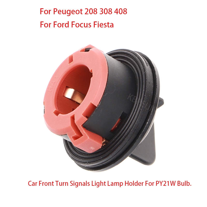 PEUGEOT 1 個 261342255R 適用於標致 308 408 前轉向信號燈 PY21W 燈泡燈座插座配件