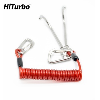 Hiturbo深潛專用雙頭流鉤不銹鋼鉤彈簧繩防腐彈力鉤