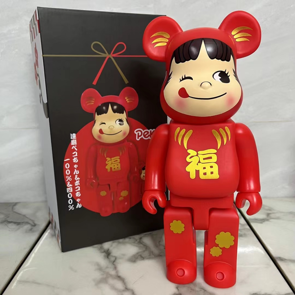 Bearbrick x 富士屋 Poko 祝福 Ver. 福 400% 28 cm Be@rbrick 動漫動作人偶 /