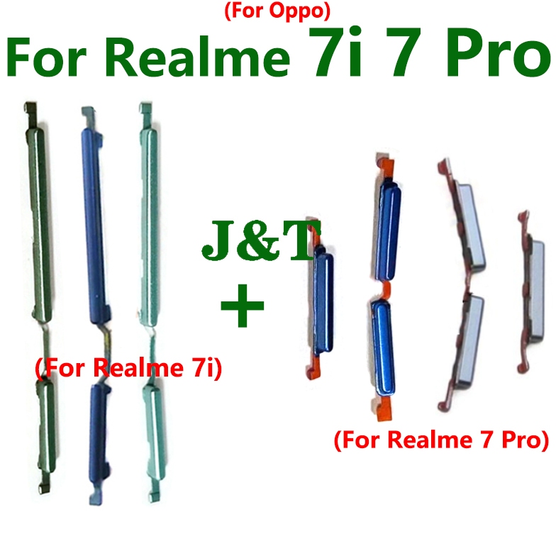 適用於 Realme 7i 7 Pro 的電源開關側音量調高調低按鈕 Flex