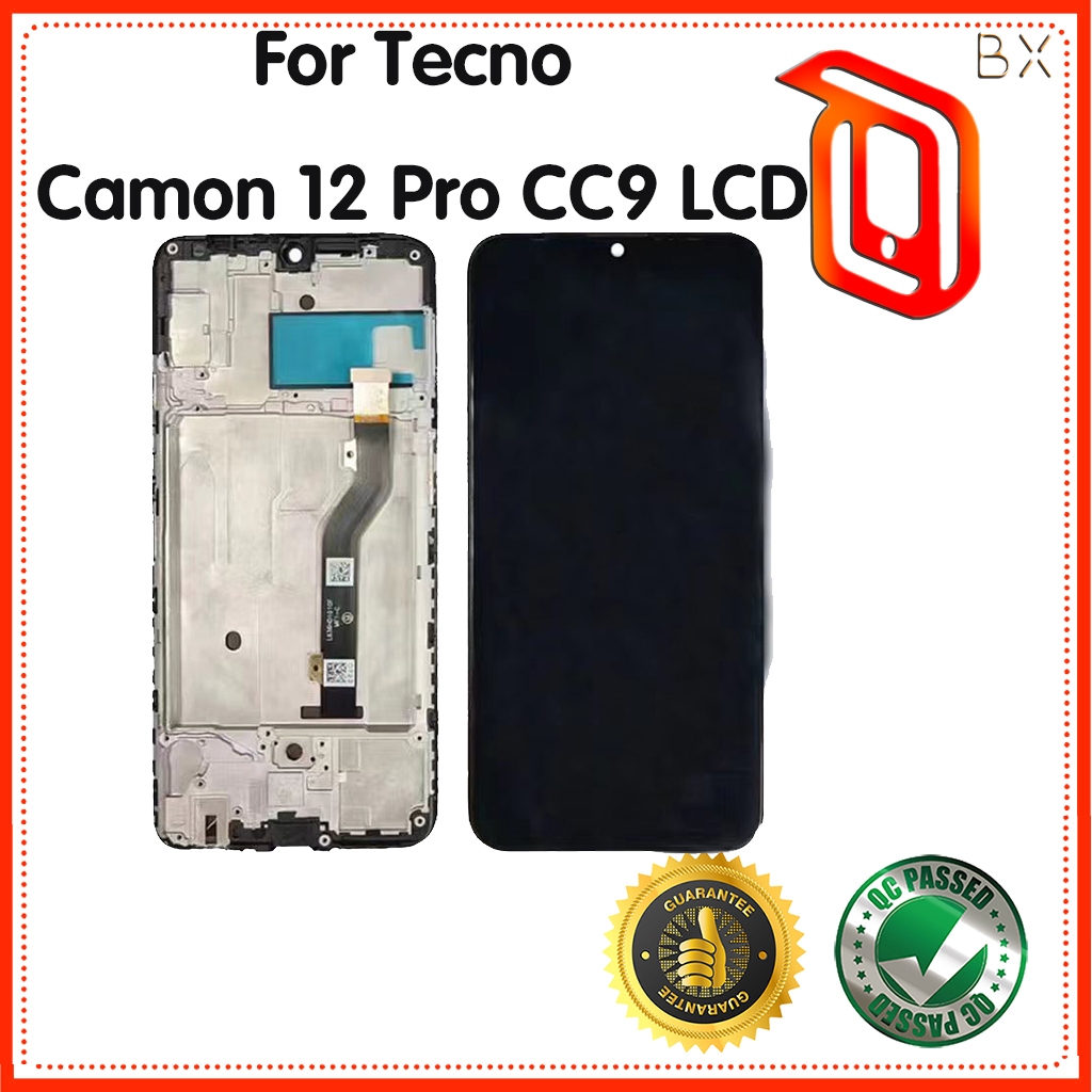 Amoled / incell 黑色 6.35 英寸適用於 Tecno Camon 12 Pro CC9 LCD 顯示屏