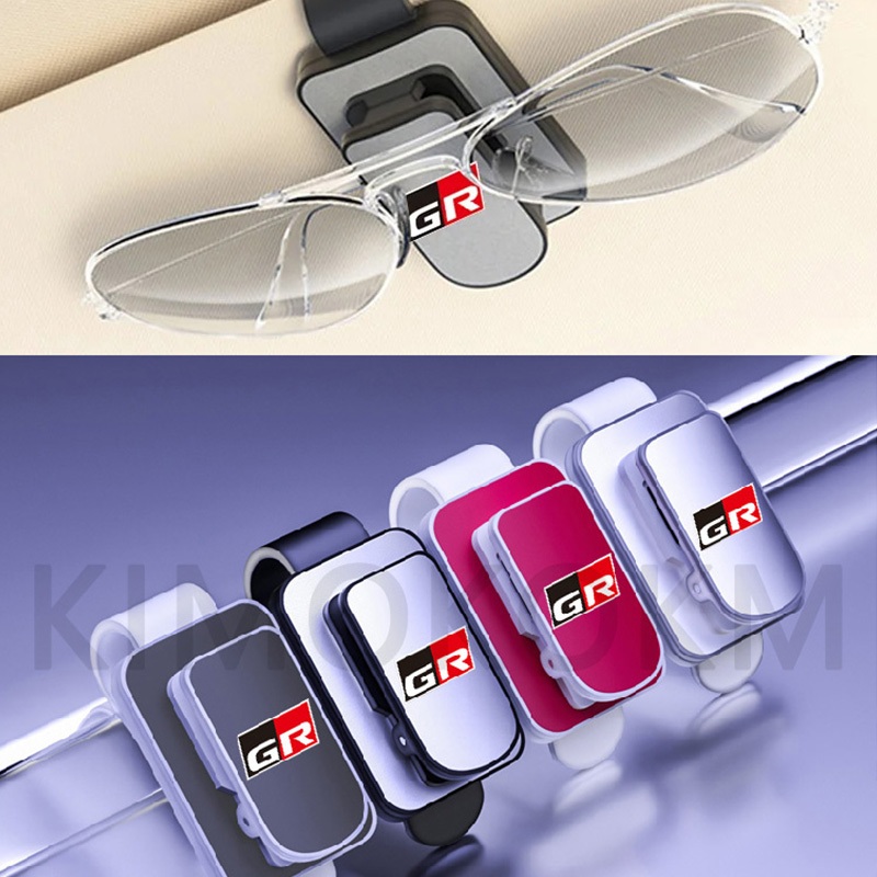 CAMRY 1 件裝 Gr 眼鏡盒適用於豐田 Gr 汽車遮陽板眼鏡夾通用適用於豐田 Gr Sport Gazoo Rac