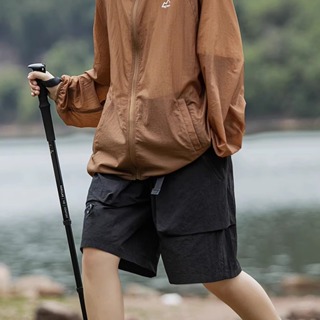 【M-3XL】夏季工裝短褲男士寬鬆運動冰絲薄款休閒大口袋短褲
