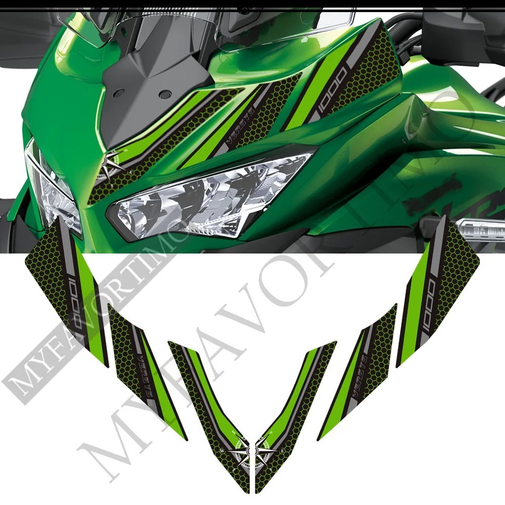 KAWASAKI 適用於川崎 VERSYS 1000 SE LT 摩托車貼紙貼花汽油機油套件護膝油箱墊擋風玻璃擋風玻璃