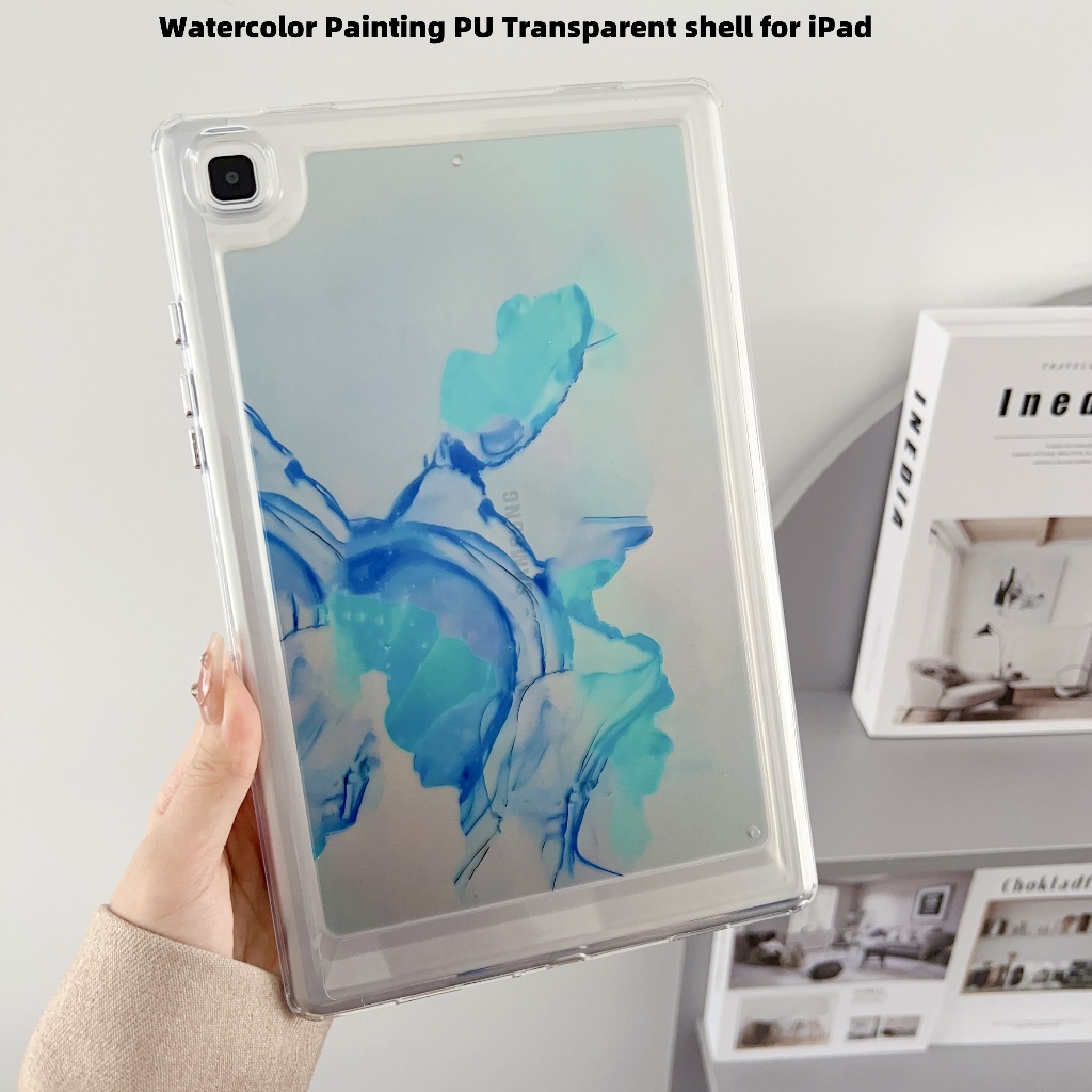 Tpu 水彩畫保護套適用於 iPad Mini 4 5 6 Air 5 4 3 Pro 11 7th 8th 9th 1