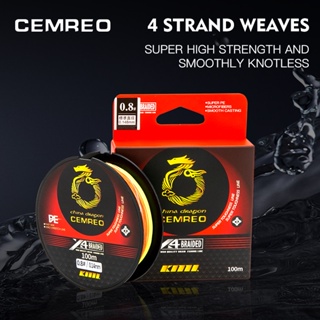 Cemreo 品牌 PE 釣魚線 4 股編織超強複絲線鯉魚 100m 釣魚線