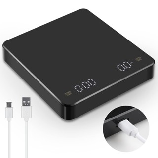 Oria 電池供電/USB 可充電電子秤手動咖啡秤 3kg/0.1g 帶定時器