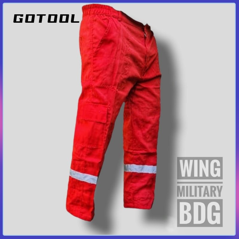 【GOTOOL】安全工作褲純棉輕便反光安全工作褲工裝褲