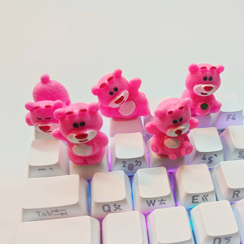 🔥台灣注音🔥12h發貨 可愛草莓熊 個性鍵帽 可愛動物主題 Esc鍵帽 機械鍵盤鍵帽