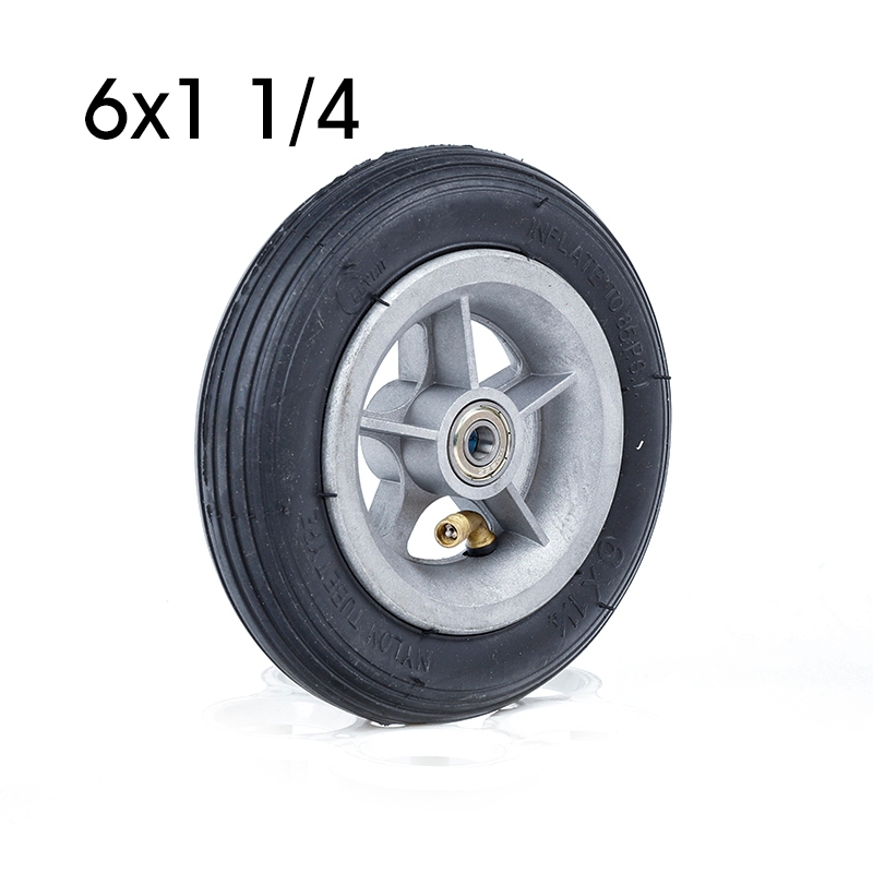 6x1 1/4 輪轂輪胎 6 英寸氣動/實心輪胎踏板車輪轂內胎