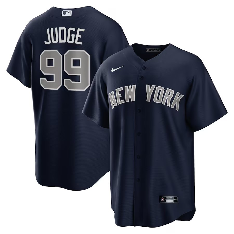 MLB 球衣 New York Yankees Jersey 紐約洋基隊 Aaron Judge海軍藍色棒球球衣